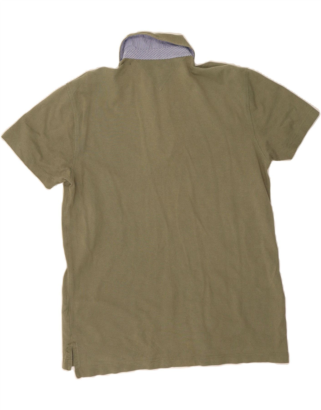 TOMMY HILFIGER Mens Polo Shirt Medium Khaki Cotton Vintage Tommy Hilfiger and Second-Hand Tommy Hilfiger from Messina Hembry 
