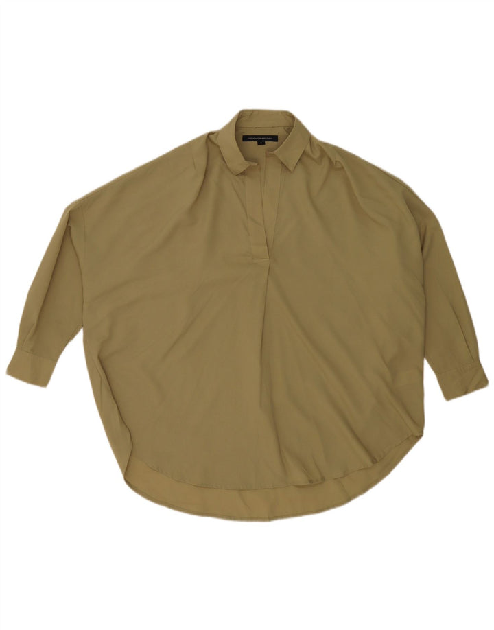 French Connection Womens Oversized Pullover Shirt UK 10 Small Khaki