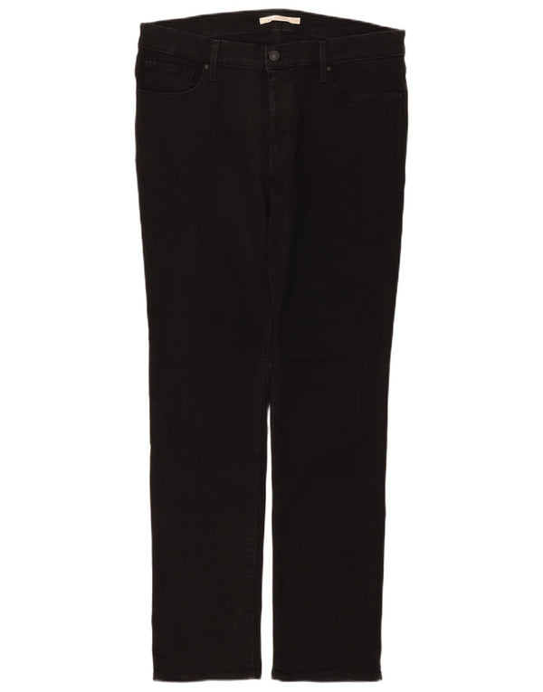 Levi's Womens 312 Shaping Slim Jeans W32 L32 Black Cotton