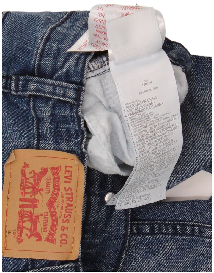 LEVI'S Girls 510 Skinny Jeans 7-8 Years W25 L22 Blue Cotton