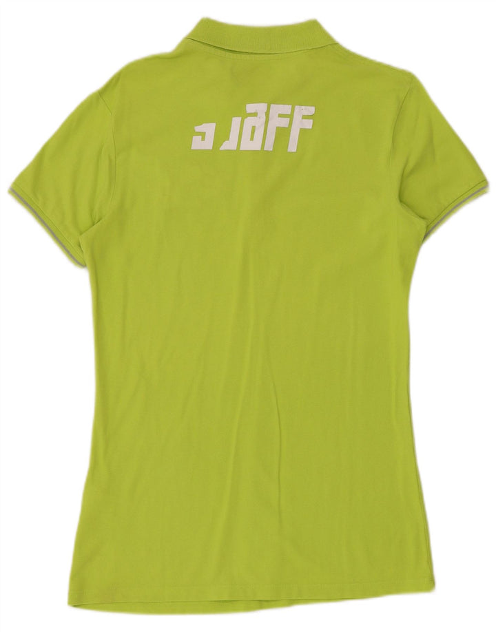 KAPPA Womens Graphic Polo Shirt UK 20 2XL Green Cotton