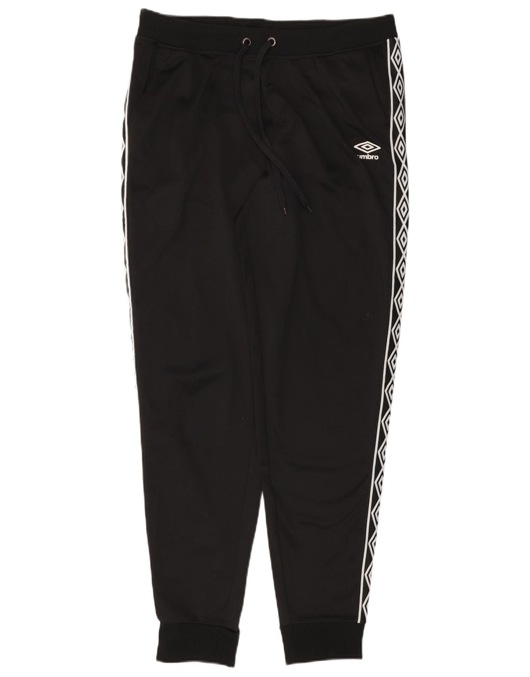 UMBRO Mens Graphic Tracksuit Trousers Joggers Large Black Polyester