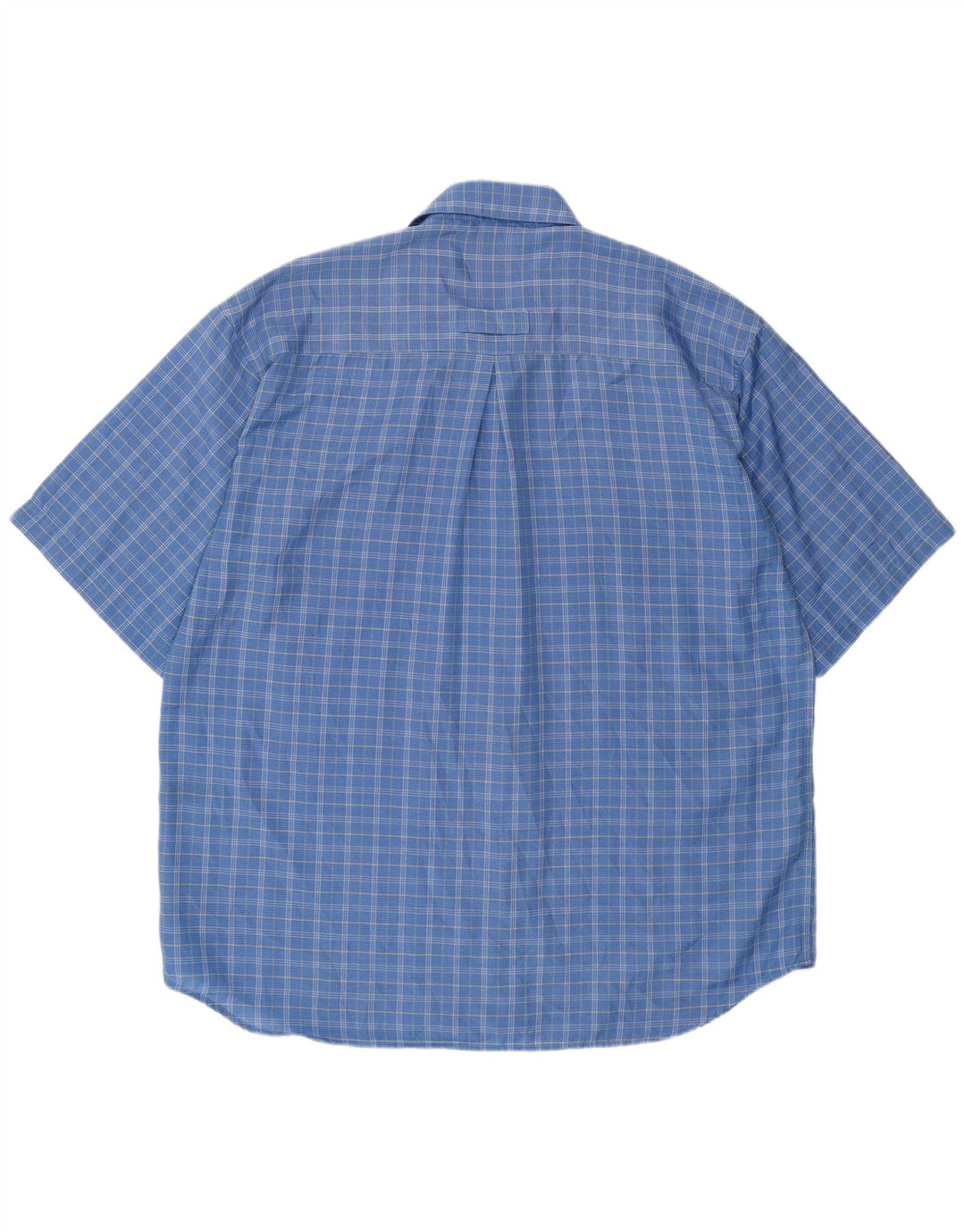 Columbia Mens Short Sleeve Shirt XL Blue Check Polyester