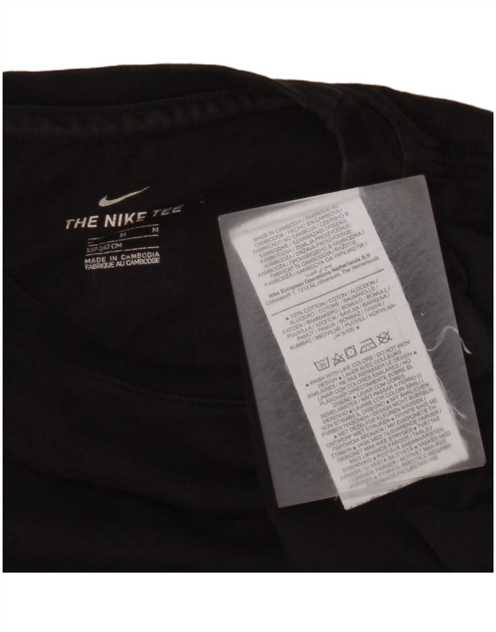 NIKE Boys Graphic T-Shirt Top 10-11 Years Medium Black Cotton