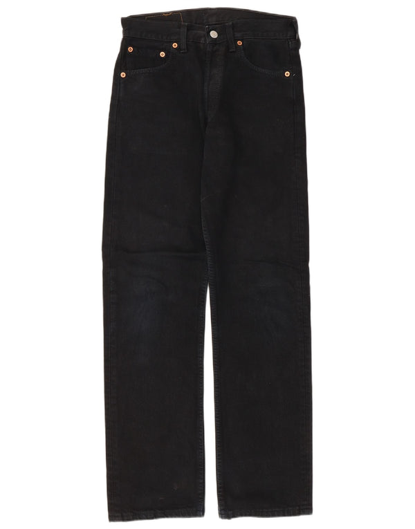 Levi's Mens 501 Straight Jeans W28 L30 Black Cotton