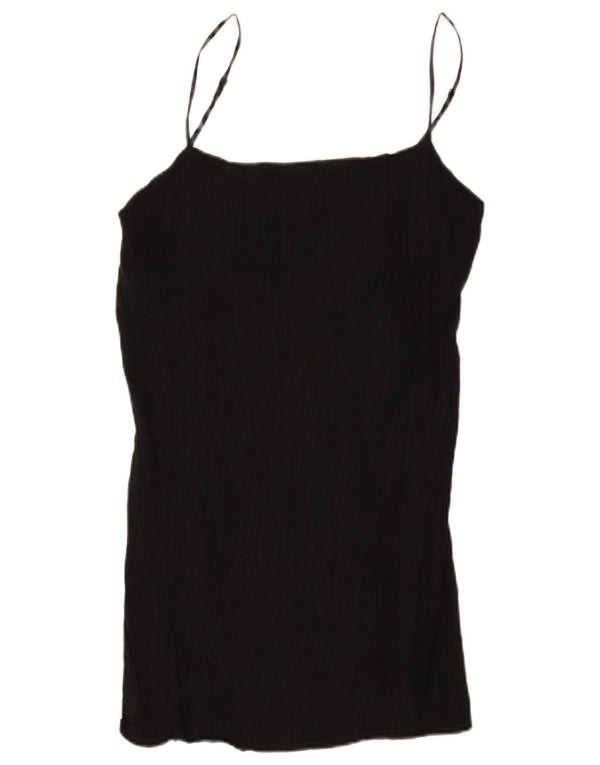 Zara Womens Slip Dress UK 14 Large Black Viscose