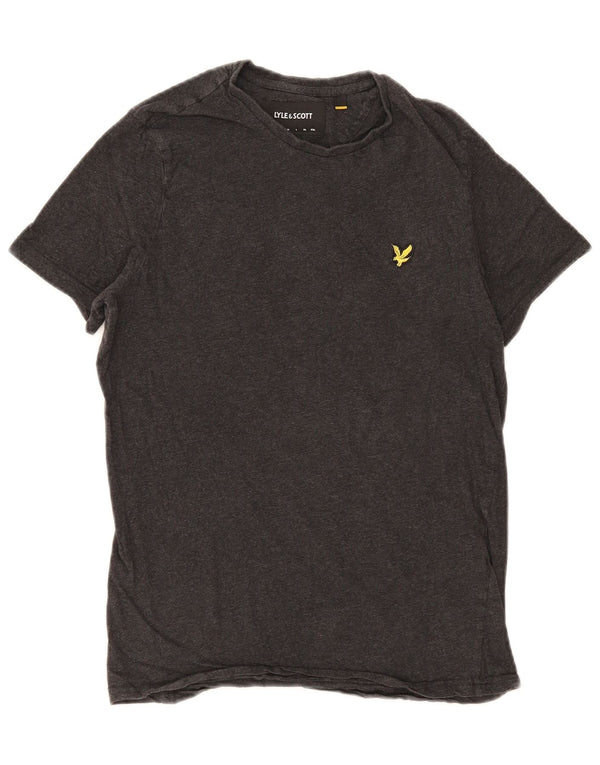 Lyle & Scott Mens T-Shirt Top Small Grey Cotton