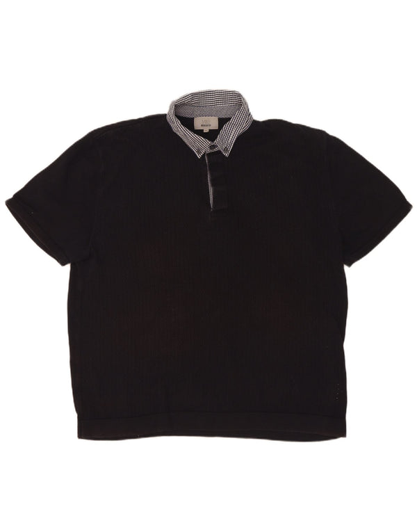 Marks & Spencer Mens Regular Fit Rugby Polo Shirt XL Navy Blue