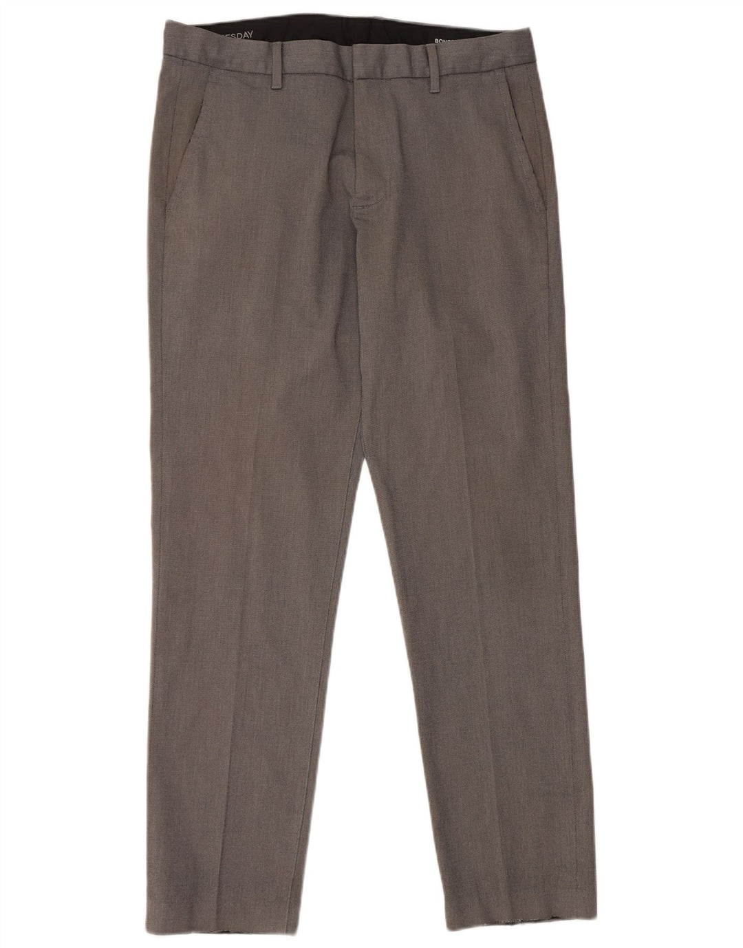 BONOBOS Mens Slim Casual Trousers W31 L30 Grey Cotton