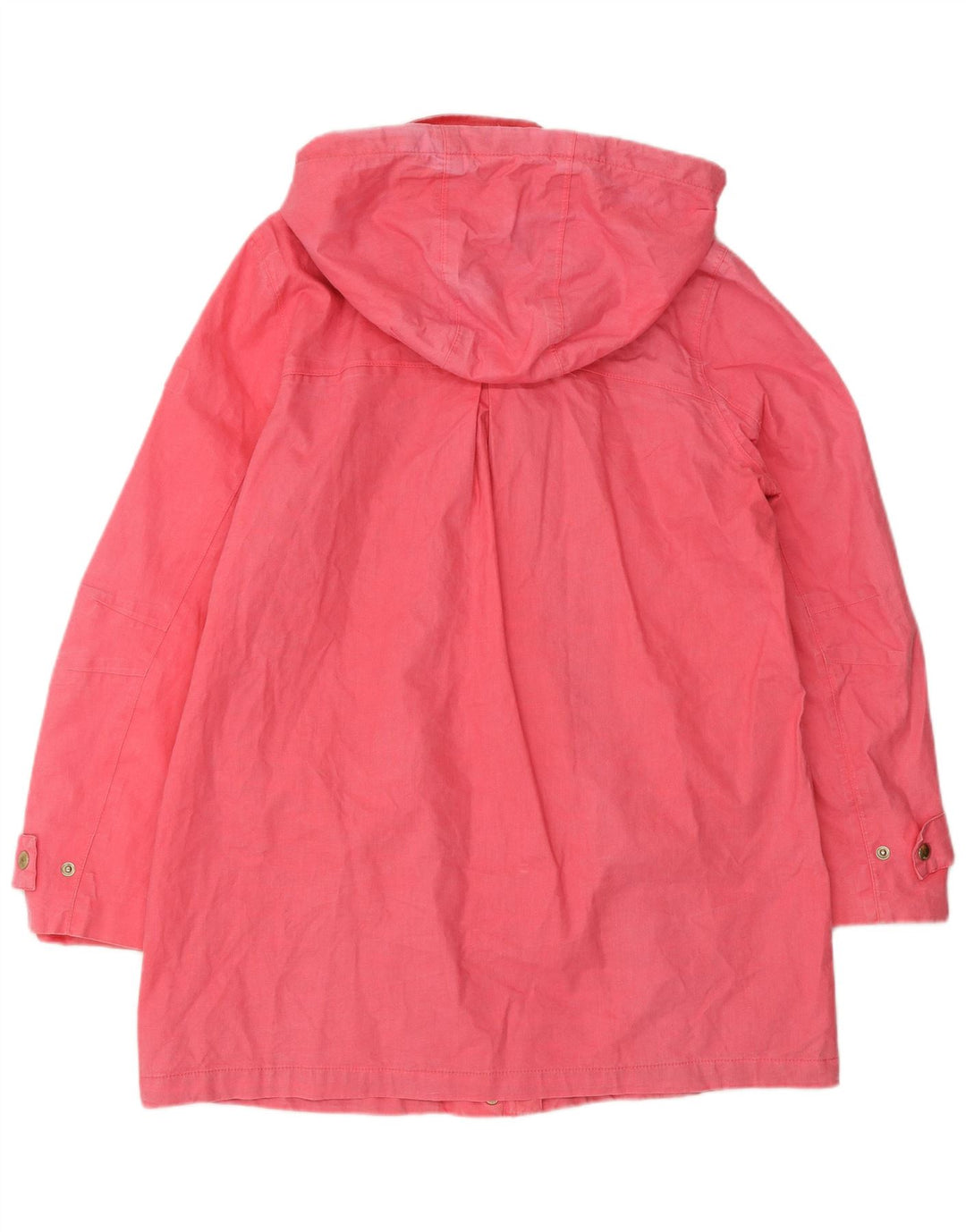 JOULES Womens Hooded Raincoat UK 12 Medium  Pink Linen