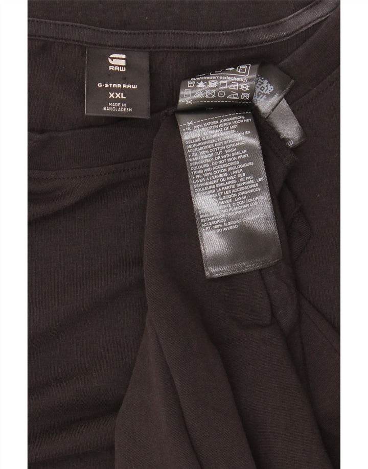 G-STAR Mens T-Shirt Top 2XL Black Cotton