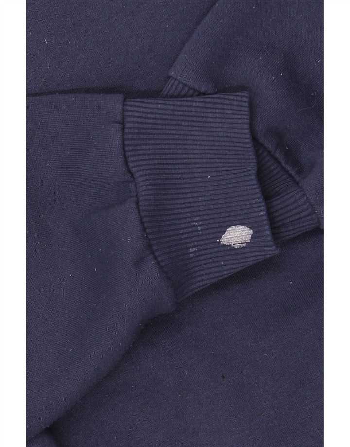 UMBRO Womens Graphic Sweatshirt Jumper UK 14 Medium Navy Blue Polyester