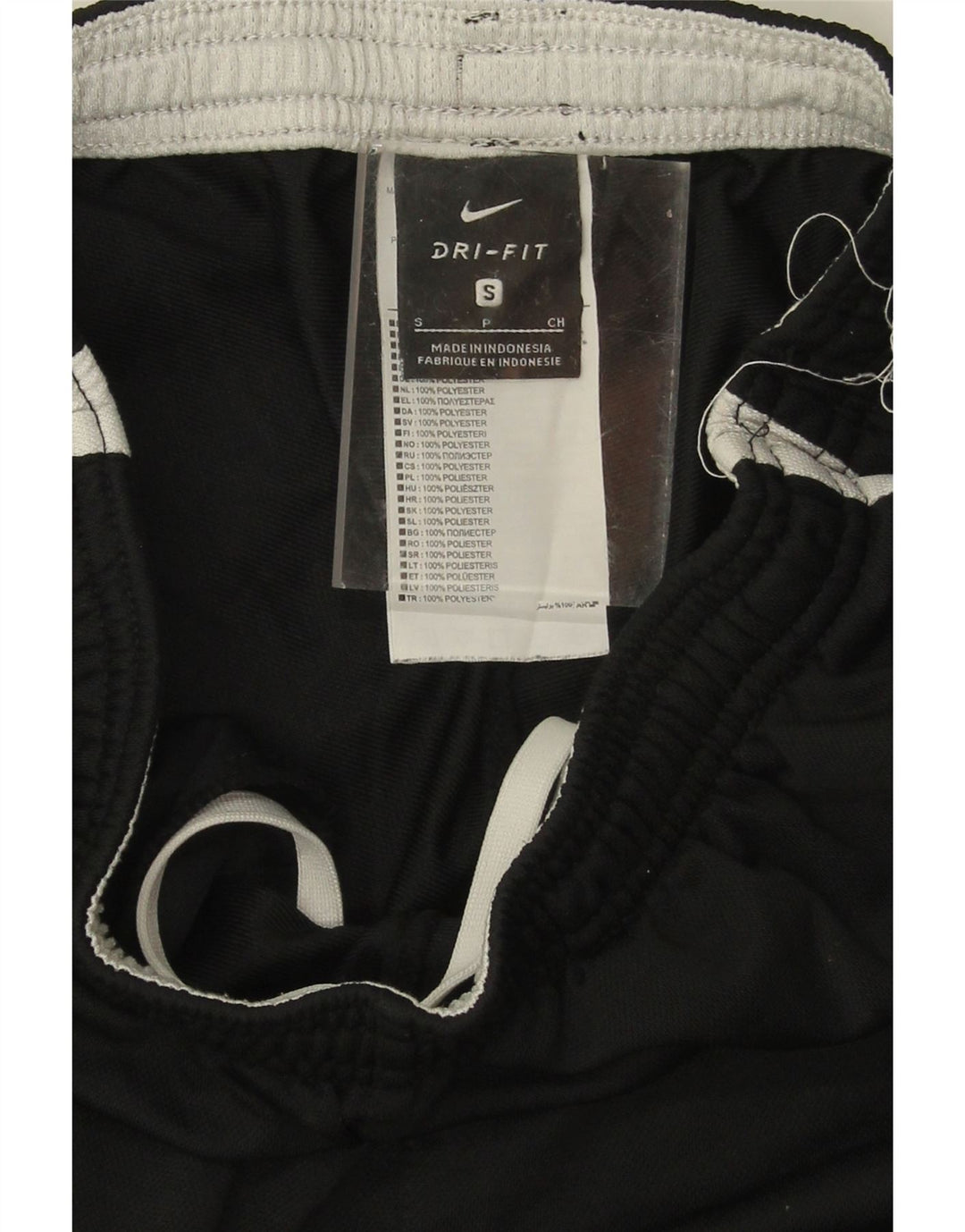 Nike Mens Dri Fit Tracksuit Trousers Small  Black Colourblock Polyester