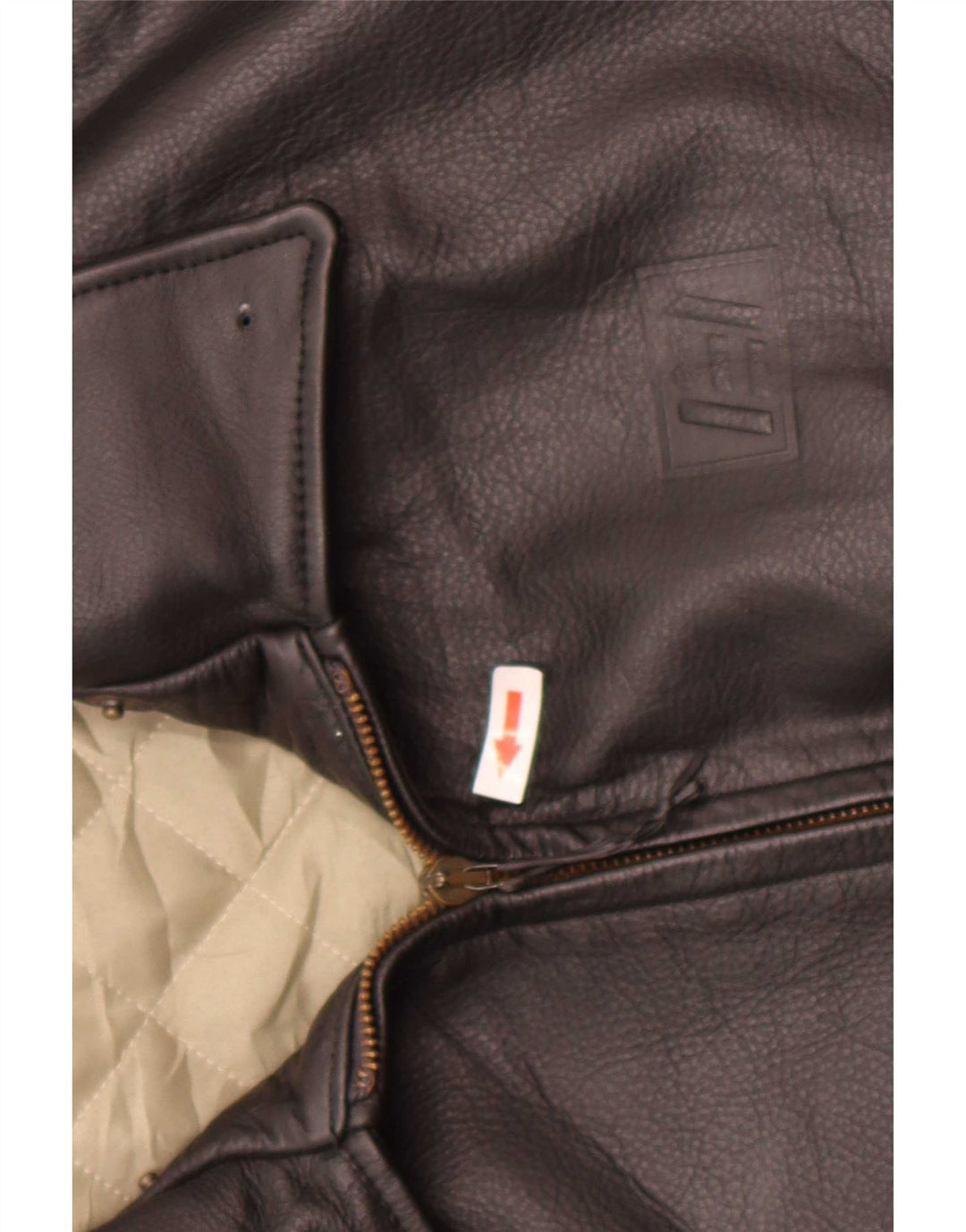 Esercito Mens Leather Flight Aviator Jacket IT 48 Medium Black