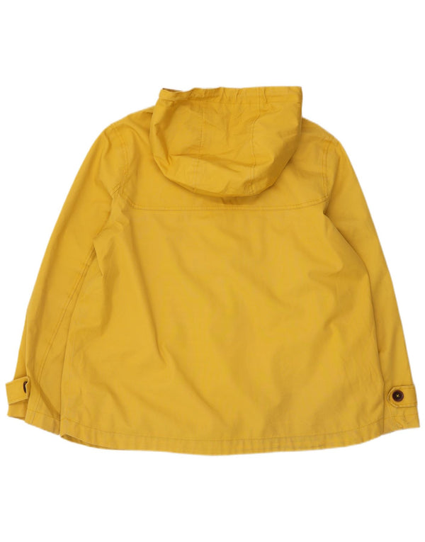 JOULES Womens Hooded Windbreaker Jacket UK 18 XL Yellow Cotton