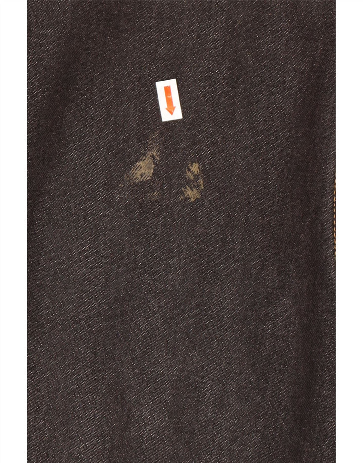 VINTAGE Mens Denim Gilet IT 52 XL Grey Cotton