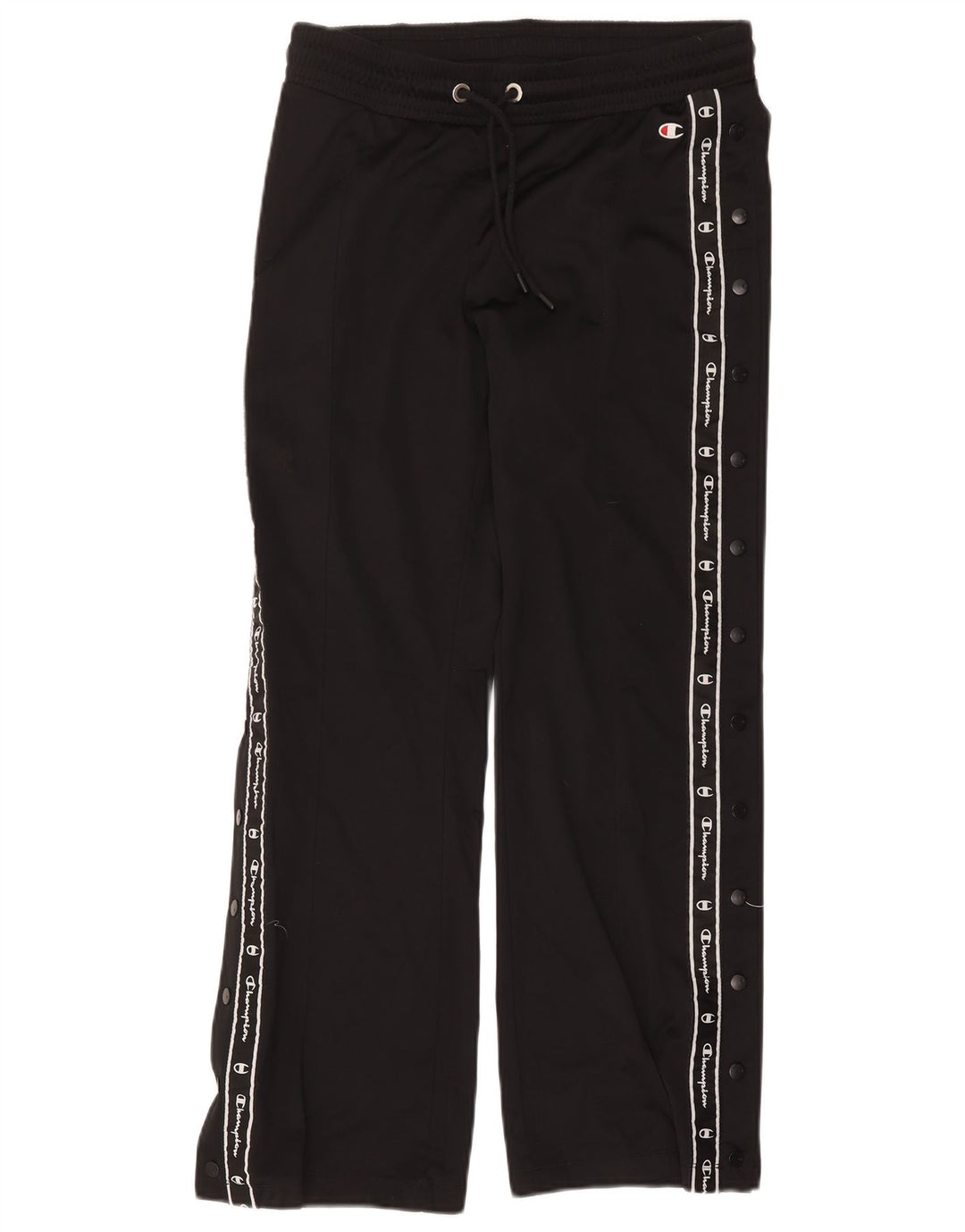 Champion Womens Graphic Tracksuit Trousers UK 14 Medium Black Polyester