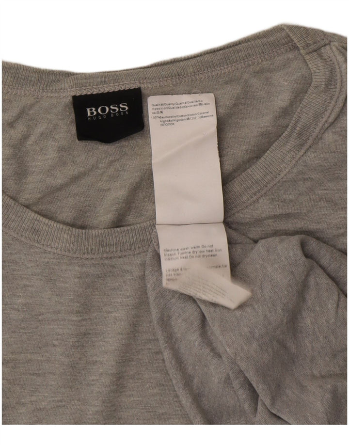 HUGO BOSS Womens T-Shirt Top UK 16 Large Grey Cotton