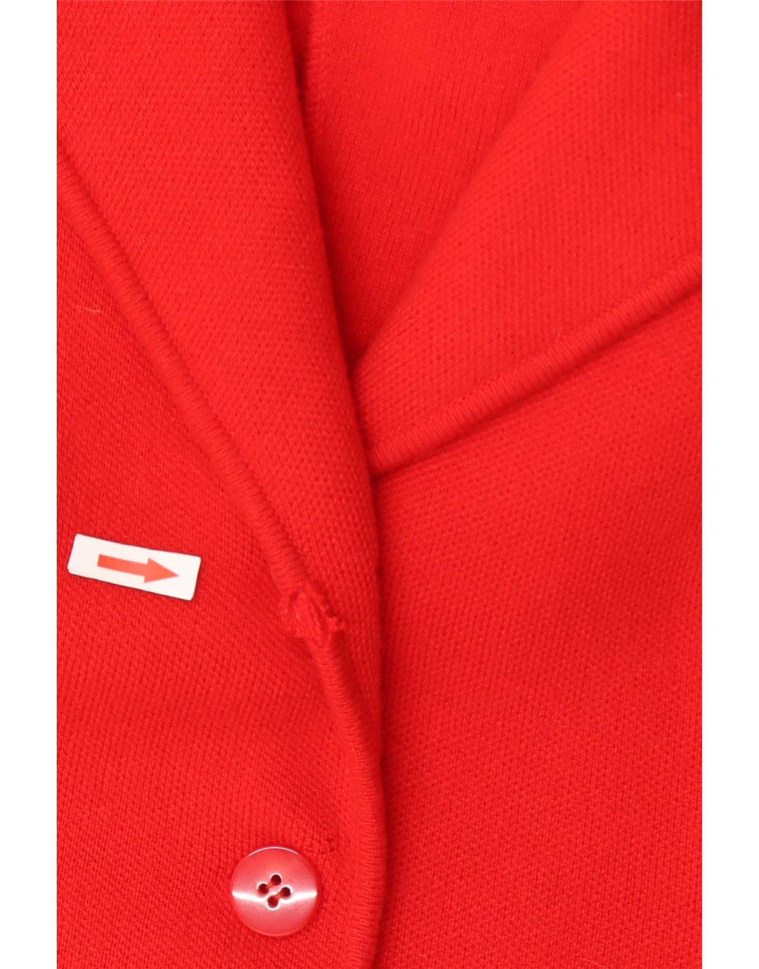Vintage Womens Knit 2 Button Blazer Jacket UK 14 Medium Red Cashmere