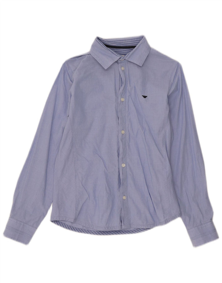 Armani Junior Boys Shirt 11-12 Years Blue Cotton