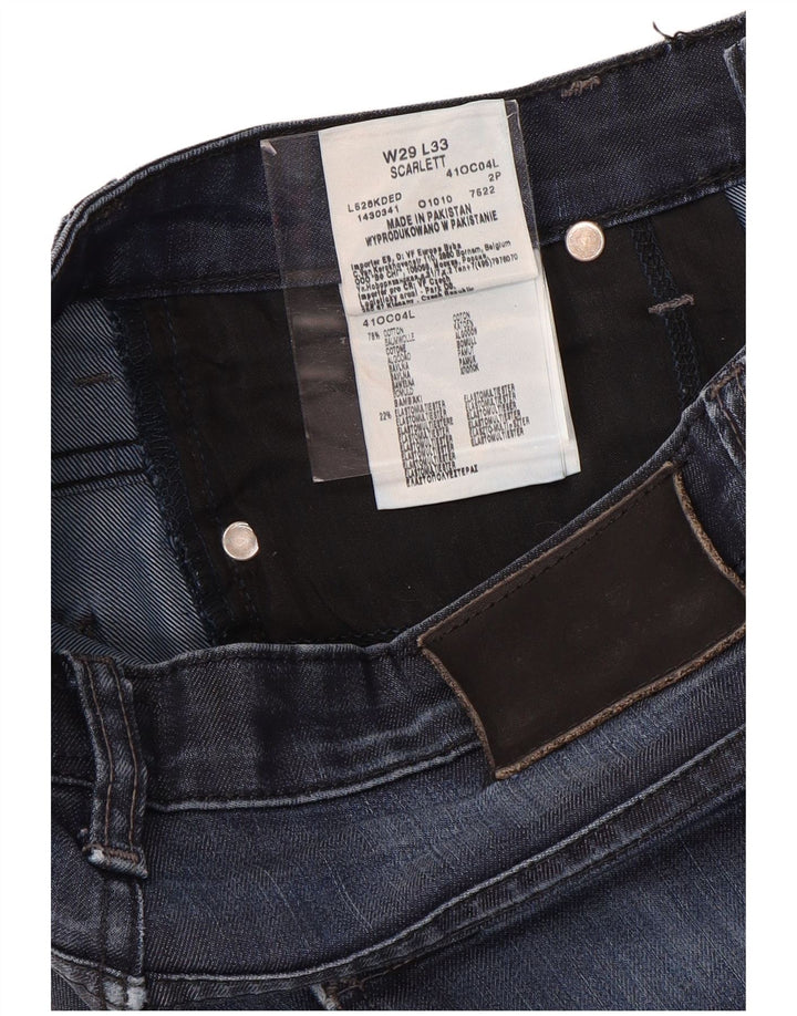 LEE Womens Scarlett Skinny Jeans W29 L33 Blue Cotton