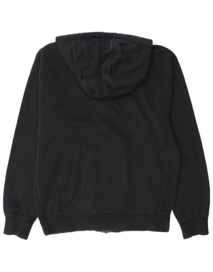NIKE Mens Zip Hoodie Sweater Small Black Cotton