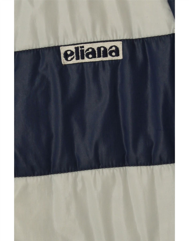 Eliana Mens Padded Jacket UK 40 Large Navy Blue Striped