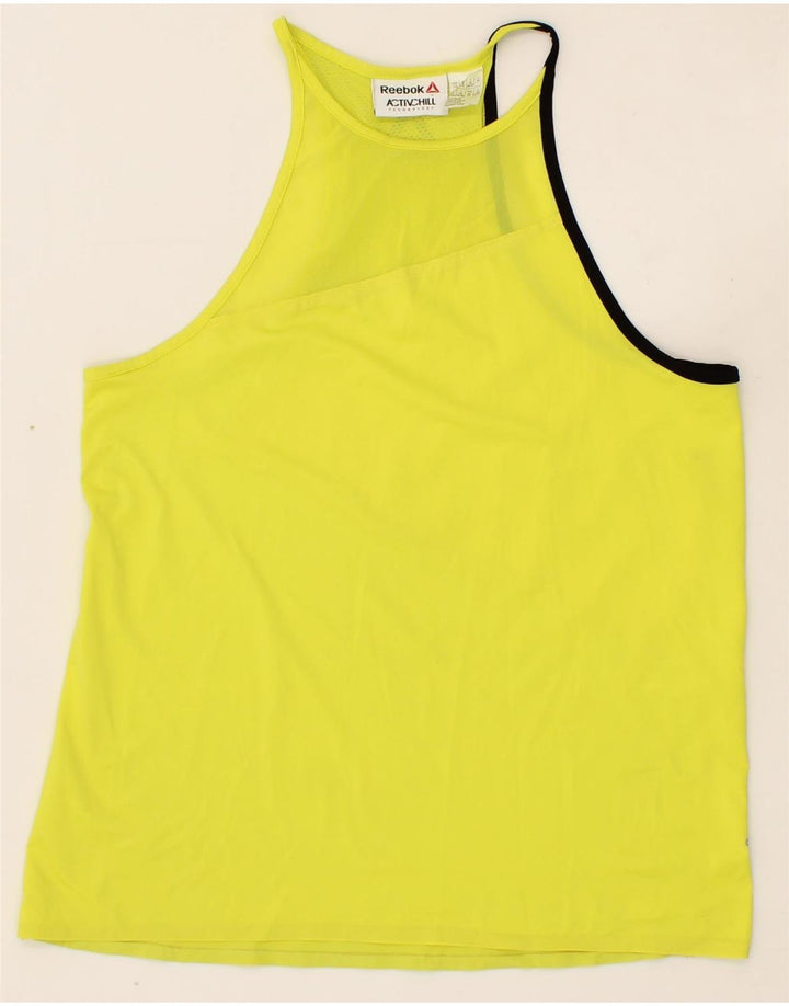 REEBOK Womens Vest Top UK 4/6 XS Yellow Vintage Reebok and Second-Hand Reebok from Messina Hembry 