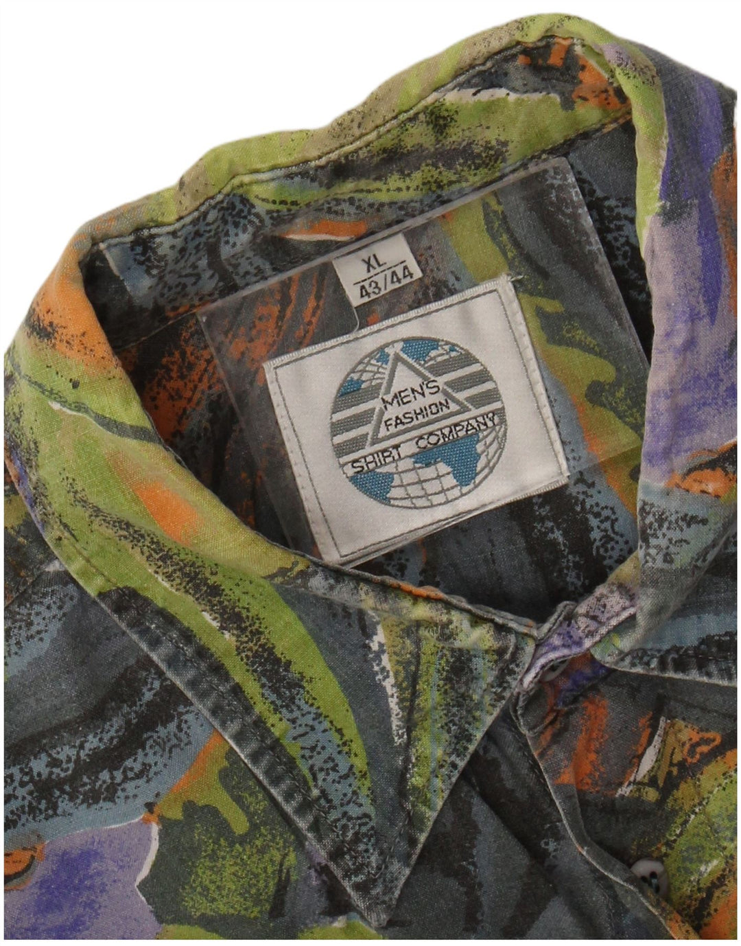 VINTAGE Mens Abstract Pattern Shirt Size 43/44 XL Multicoloured