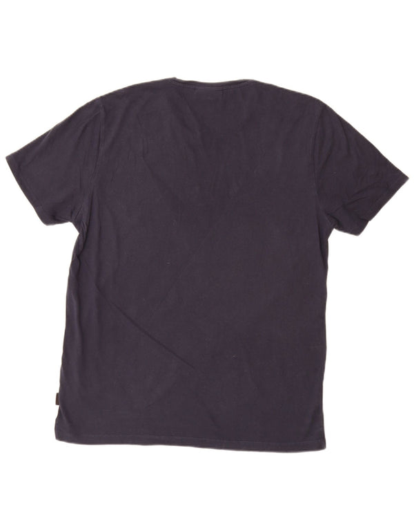 CALVIN KLEIN Mens Graphic T-Shirt Top Large Navy Blue