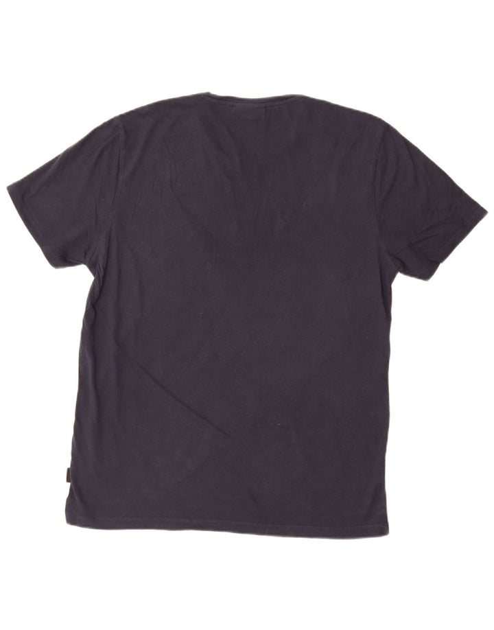 CALVIN KLEIN Mens Graphic T-Shirt Top Large Navy Blue