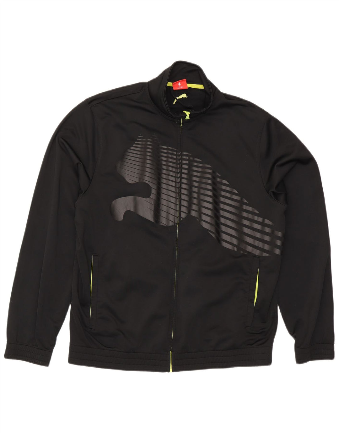 Puma Mens Graphic Tracksuit Top Jacket Large Black Polyester