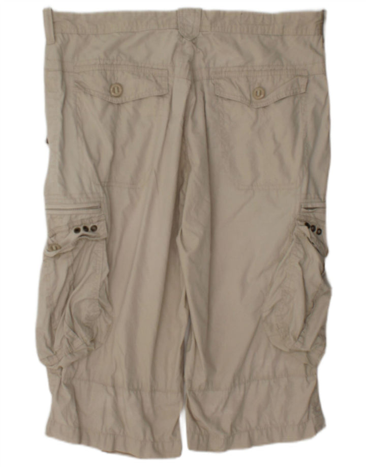Marks & Spencer Mens Blue Harbour Cargo Shorts W36 Large Beige Cotton