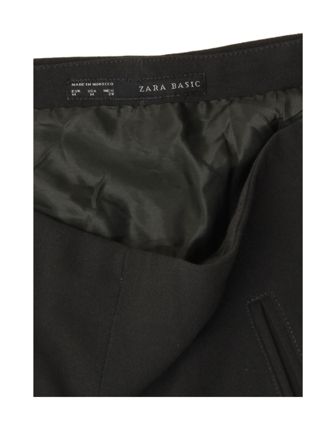 Zara Womens A-Line Skirt Medium W28  Black