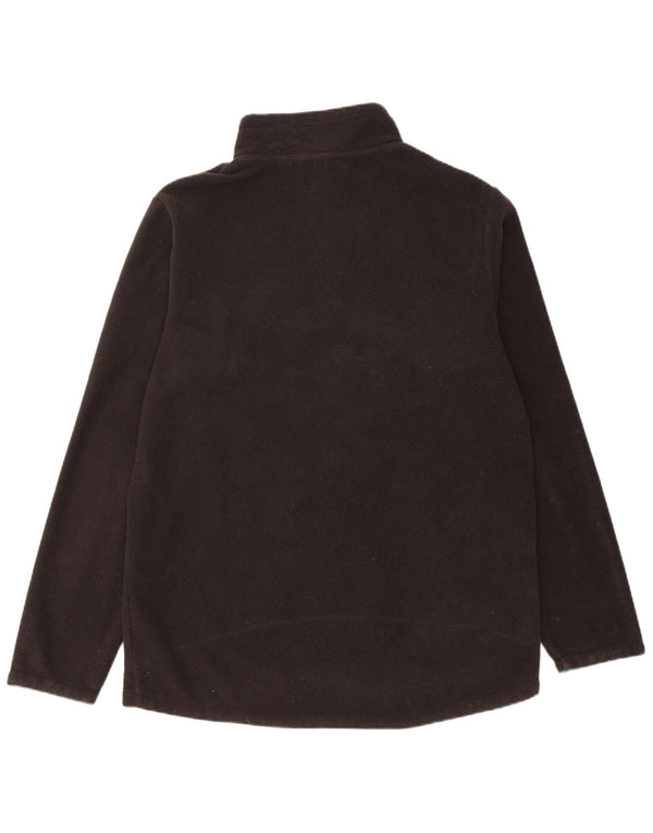 Weird Fish Mens Zip Neck Fleece Jumper Medium Black Polyester