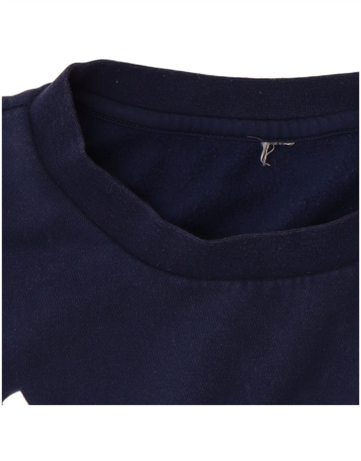 ADIDAS Mens Sweatshirt Jumper Large Navy Blue Cotton
