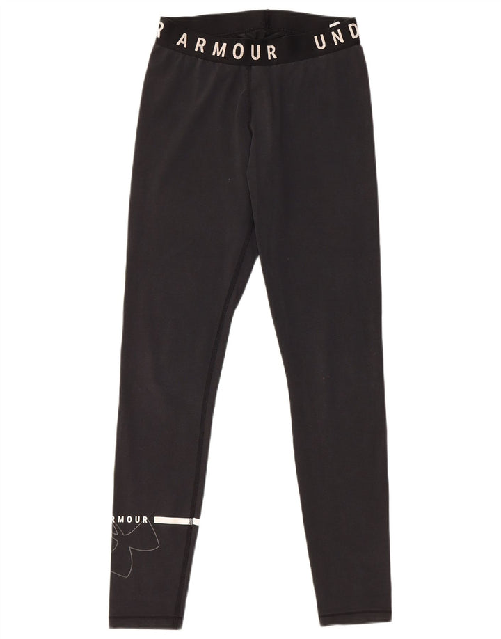 Under Armour Womens Graphic Leggings UK 10 Small  Black