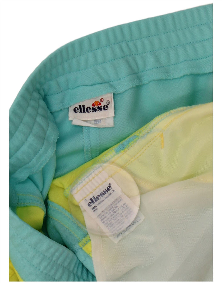 ELLESSE Womens Casual Shorts IT 44 Medium W32 Blue Colourblock Polyester