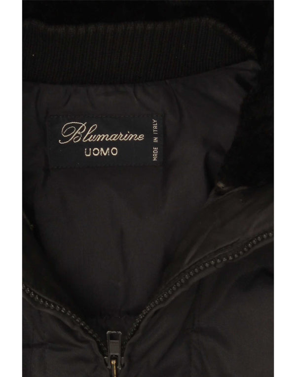 Blumarine Mens Parka Jacket UK 40 Large Black