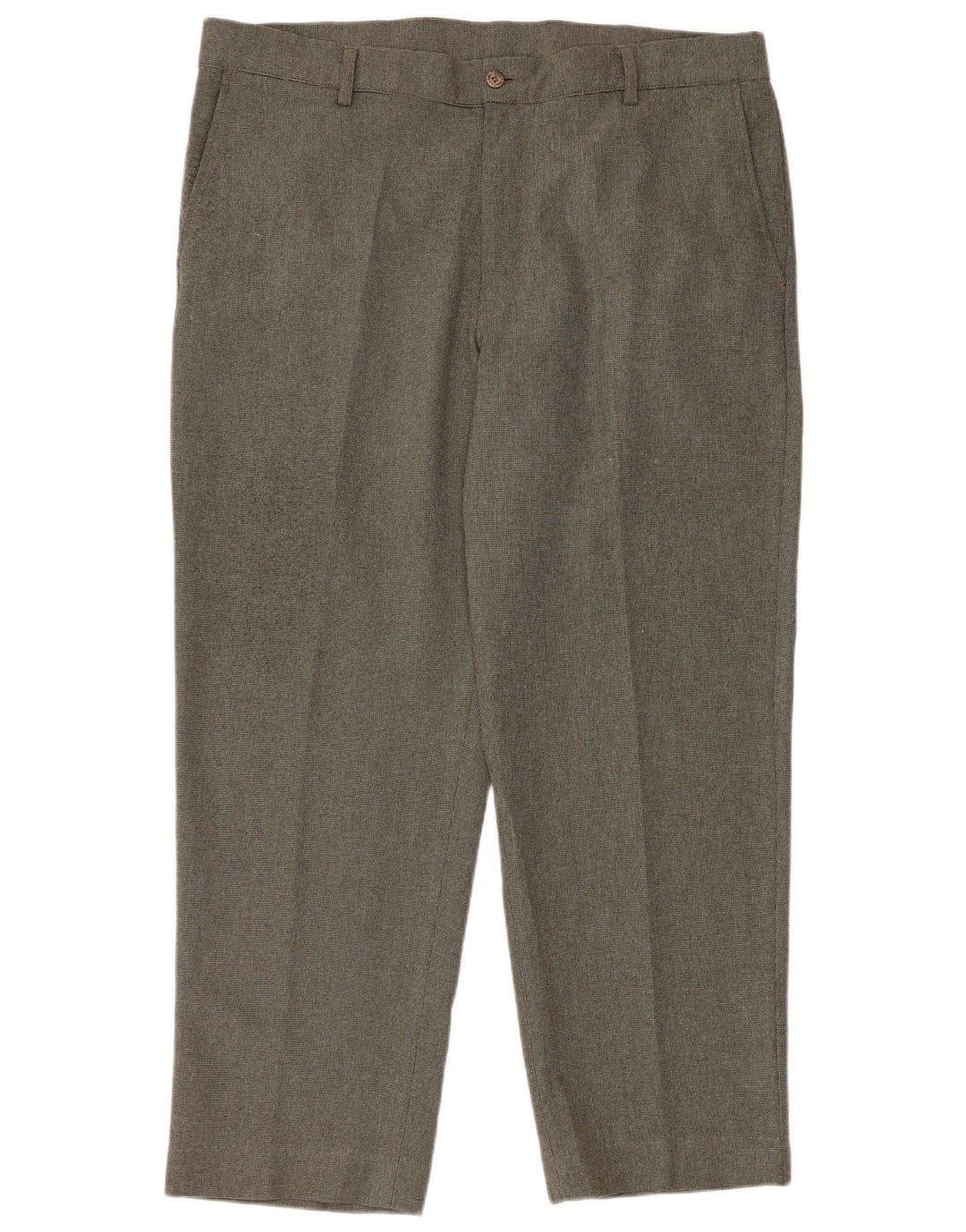 FARAH Womens Straight Chino Trousers W40 L29 Green Check Polyester