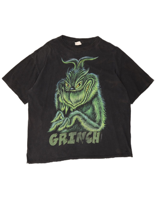 Vintage Mens Grinch 1997 Graphic T-Shirt Top XL Black