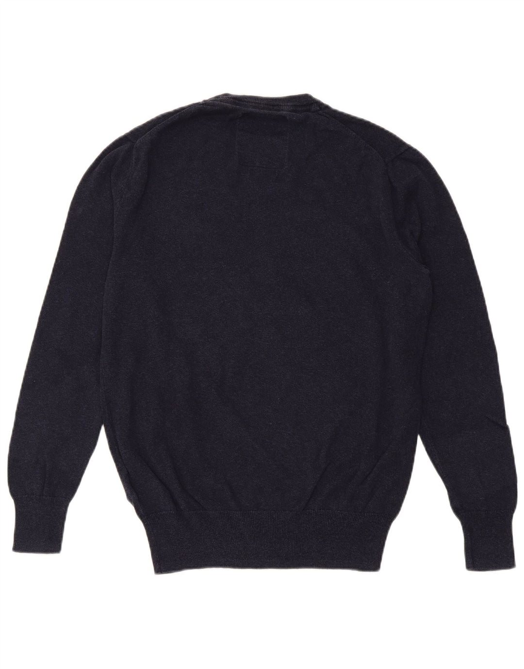SUPERDRY Mens Crew Neck Jumper Sweater Small Navy Blue Cotton