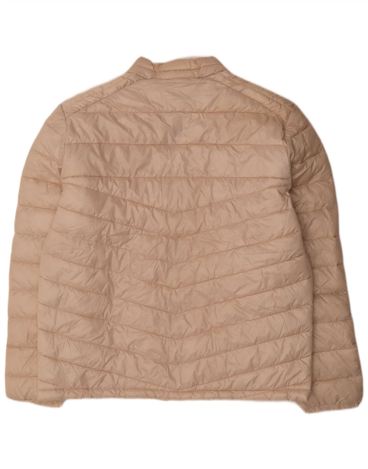 Jack & Jones Mens Padded Jacket UK 44 2XL Beige Polyester