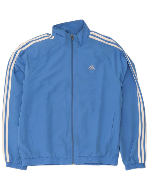Adidas Mens Tracksuit Top Jacket Medium Blue Polyester Sports