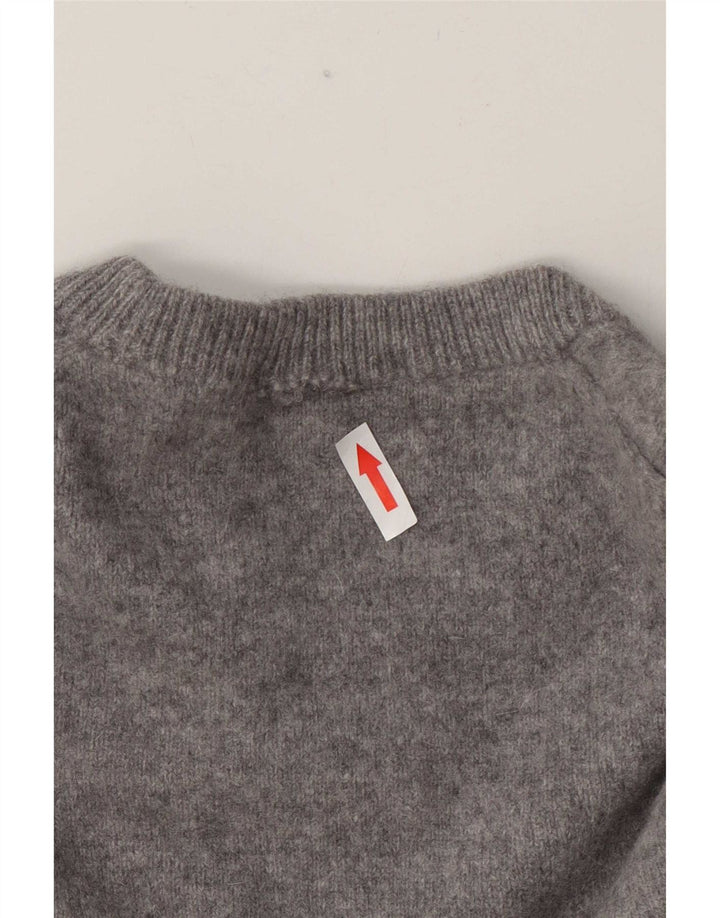 Marks & Spencer Mens Crew Neck Jumper Sweater Medium Grey Wool
