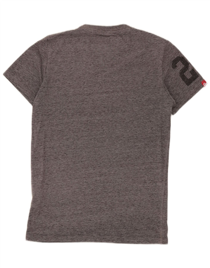 SUPERDRY Mens Graphic T-Shirt Top Small Grey Cotton