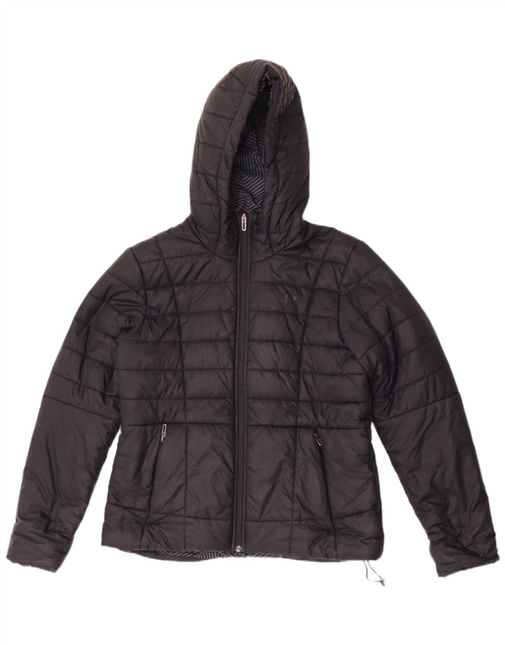 Under Armour Womens Cold Gear Hooded Padded Jacket UK 14 Medium Black