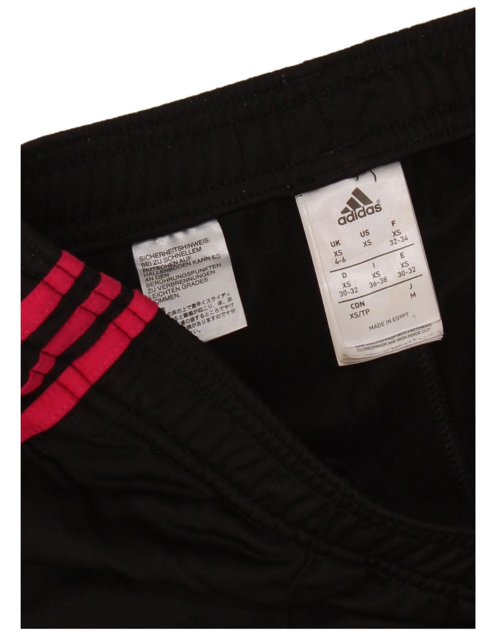 Adidas Womens Tracksuit Trousers UK 4/6 XS  Black Polyester