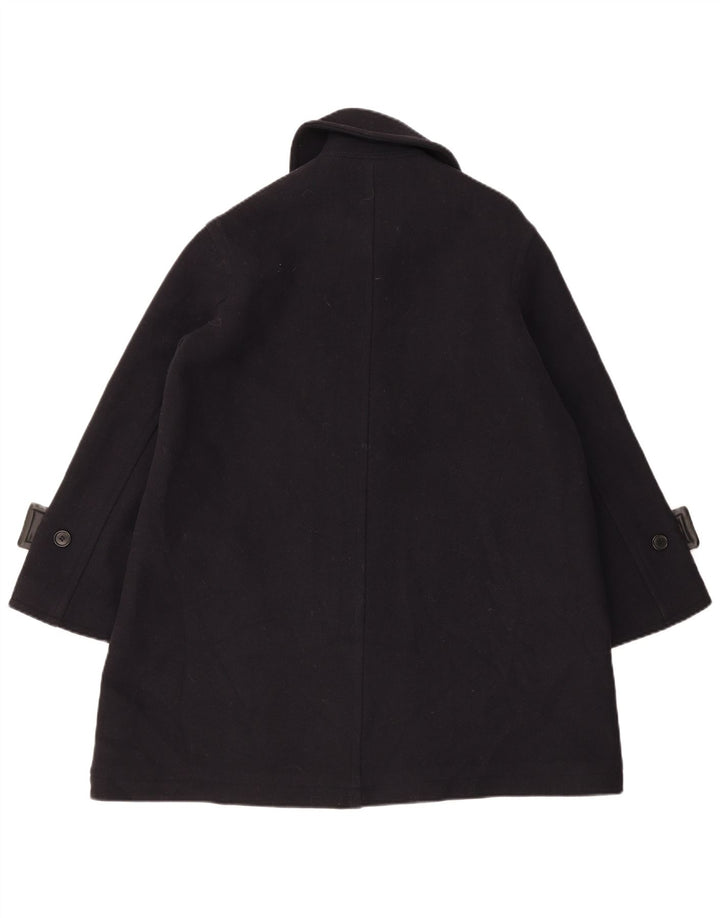 Zara Womens Oversized Overcoat UK 10 Small Navy Blue Wool