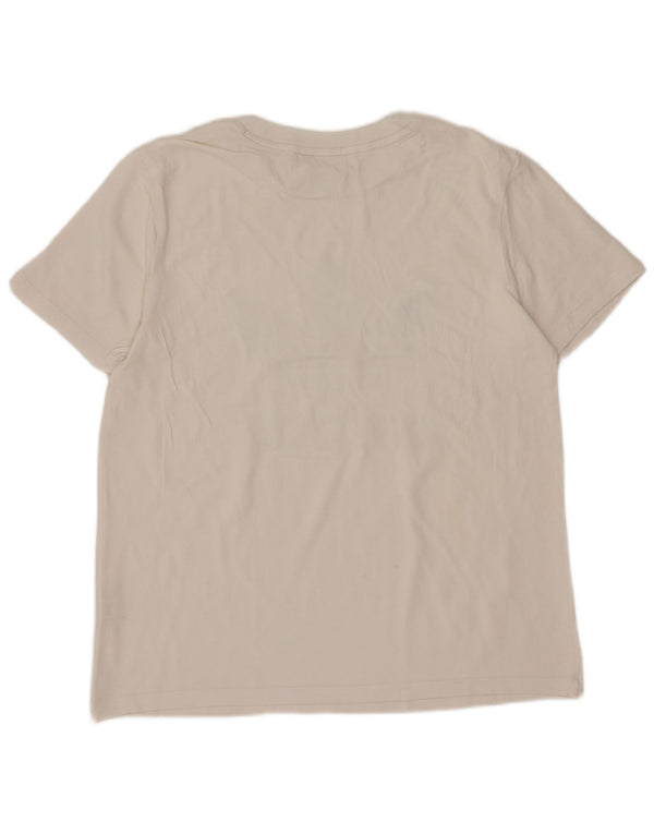 Adidas Womens Graphic T-Shirt Top UK 12 Medium White